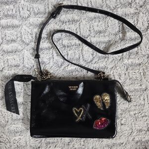 Victoria's Secret Crossbody Runway Patch Purse Black